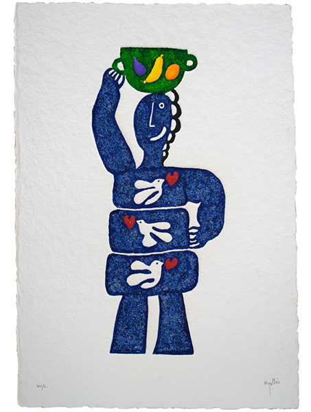 【中文】藍圖之鴿  【原文】TOTEM PALOMAS AZUL 【尺寸】75x50cm