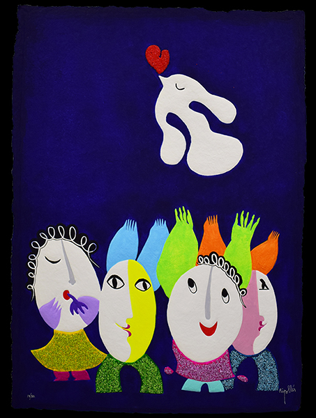 【中文】和平之鴿(快樂頌)【原文】ALEGRIA DE VIVIR 【尺寸】90X65cm